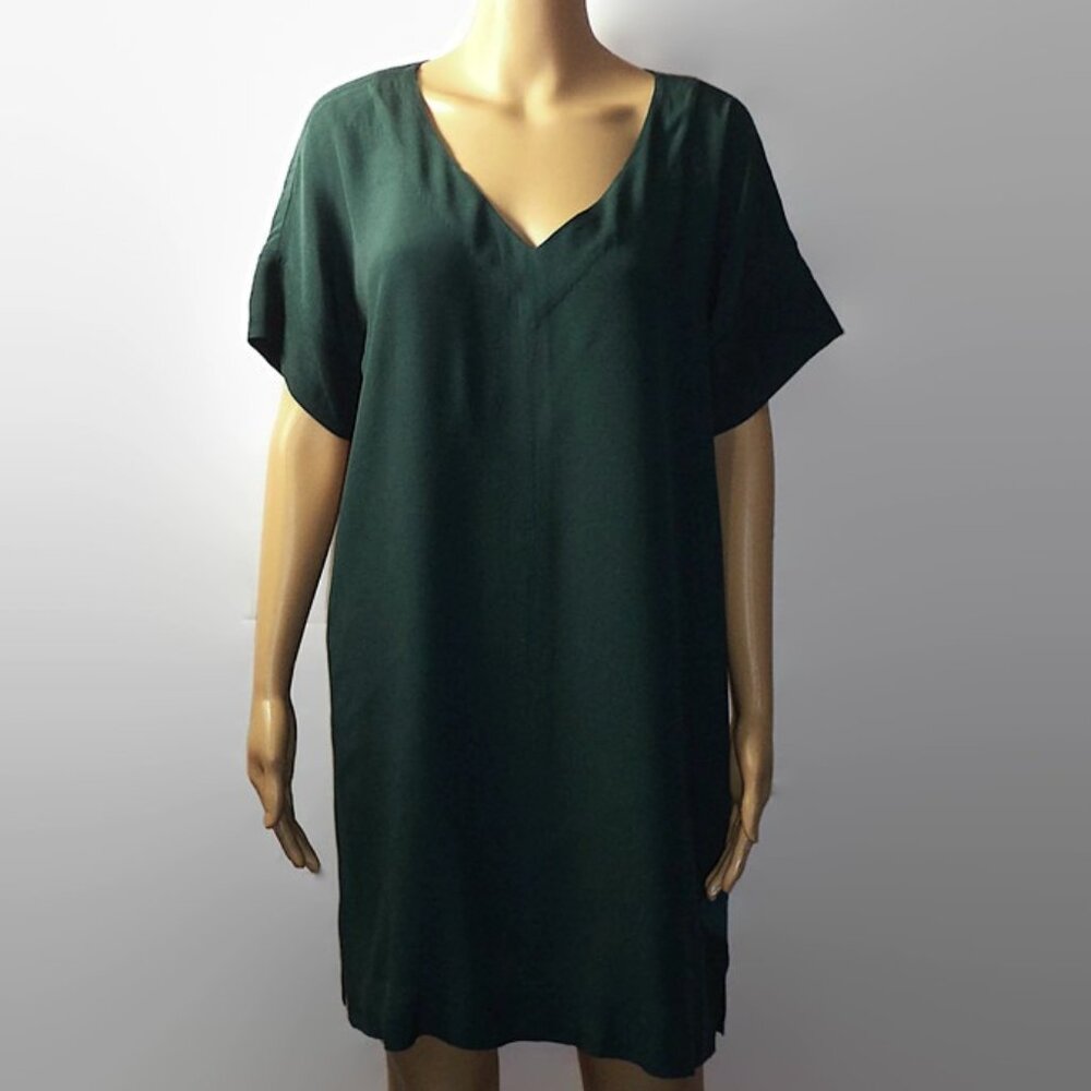 Madewell Dark Green Knee Length Sheath Dress, Sz.S